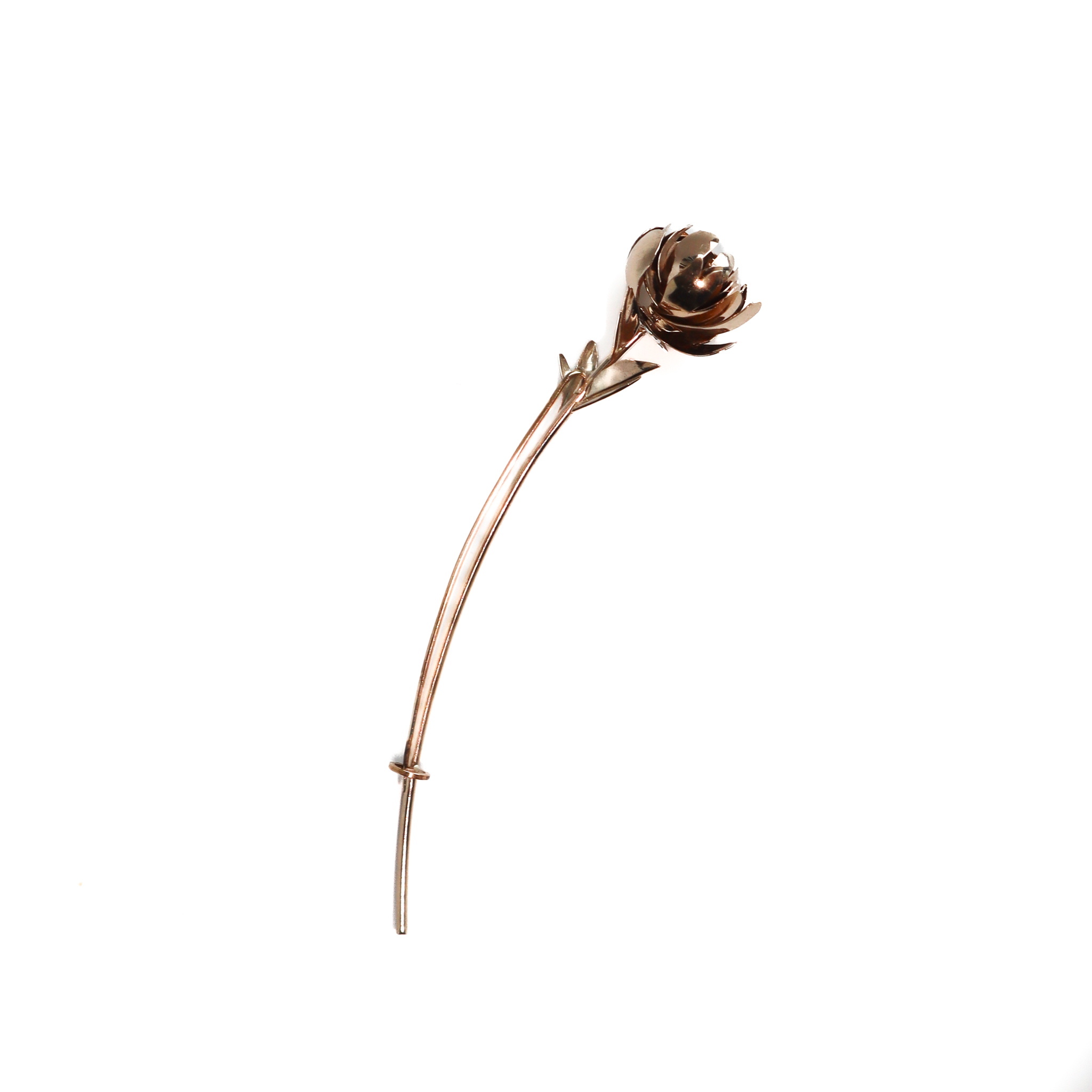 Champagne Gold Peony Flower Brooch by Nelly Creative Studios