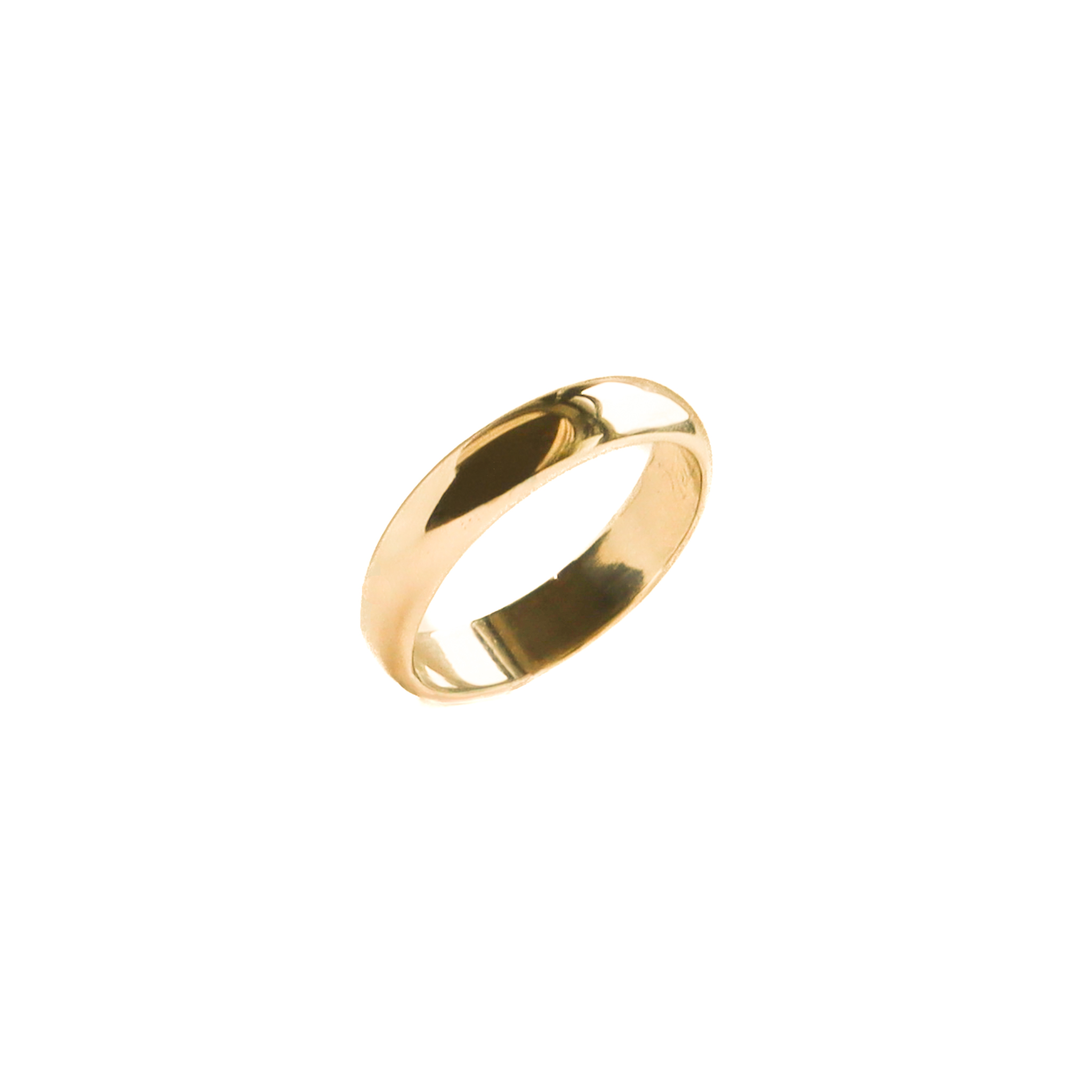 The Gold Half Round Wedding Band by Nelly Creative Studios