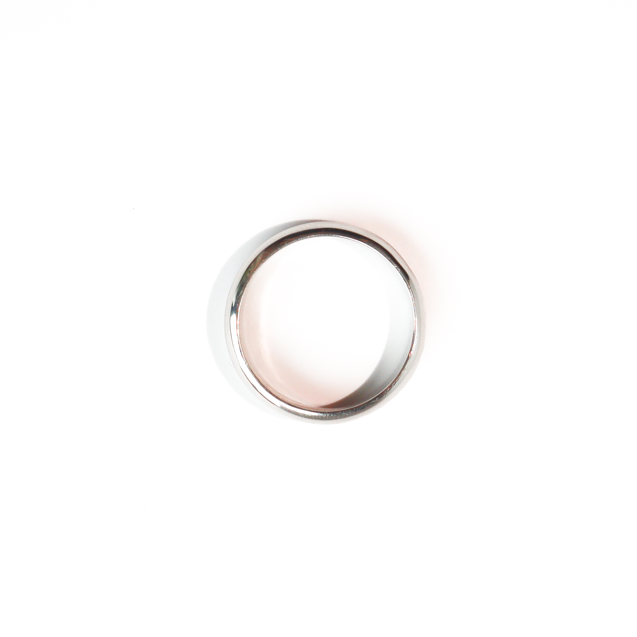 Platinum Half Round Wedding Band detail