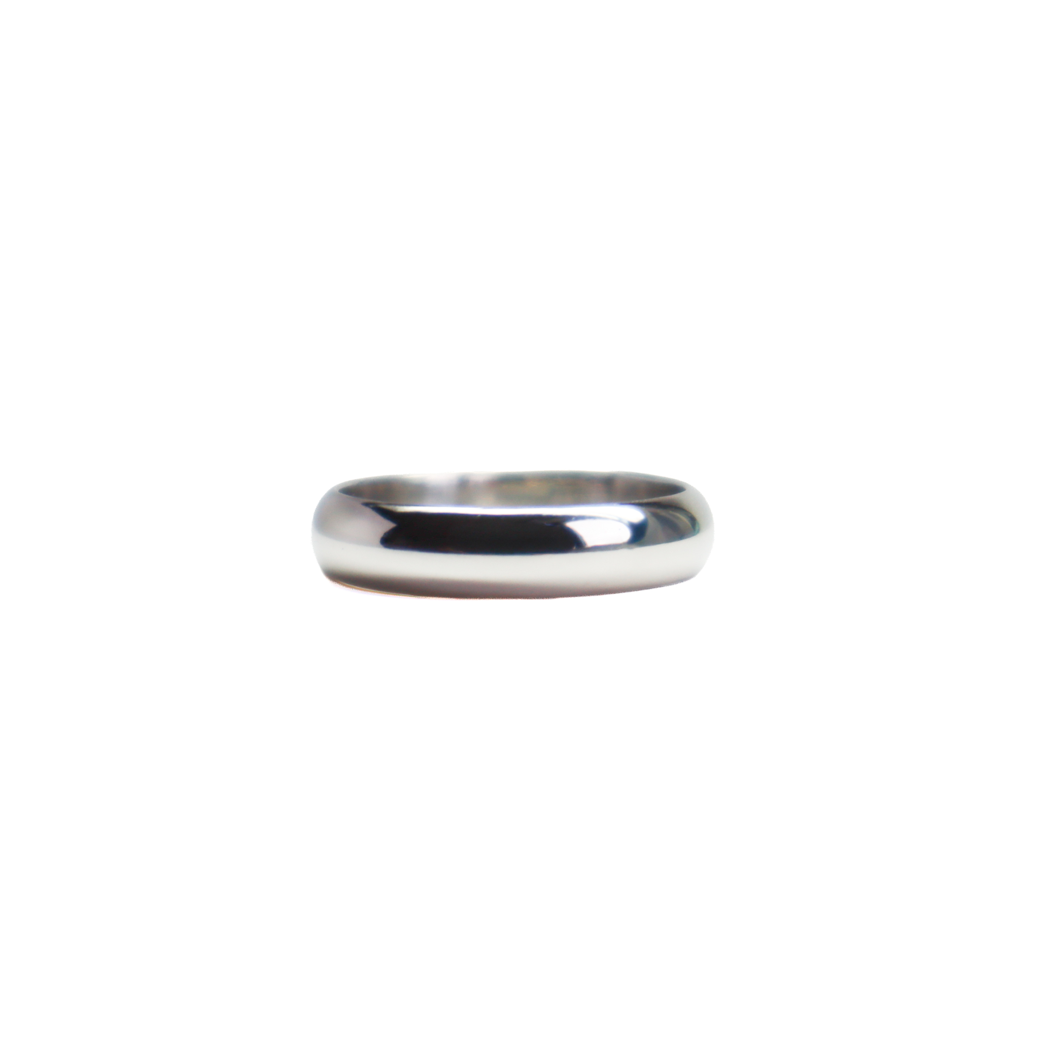The Platinum Half Round Wedding Band by Nelly Creative Studios